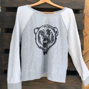 Free people Large comfy sweatshirt heather grey